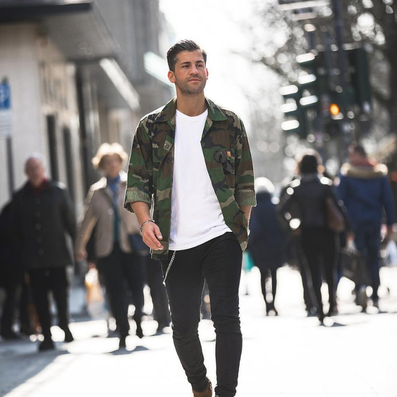 Camo jacket store outfit men