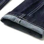 Tapered Fit Indigo Blue Jeans