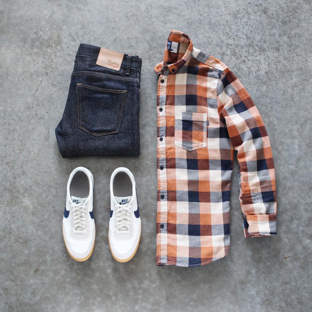 Check shirt outfits for men. How to wear check shirts for men. #check #shirts #mens #fashion #street #style #outfit #grids