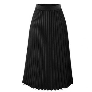 The Versatile Women's Spandex Pleated Midi Skirt