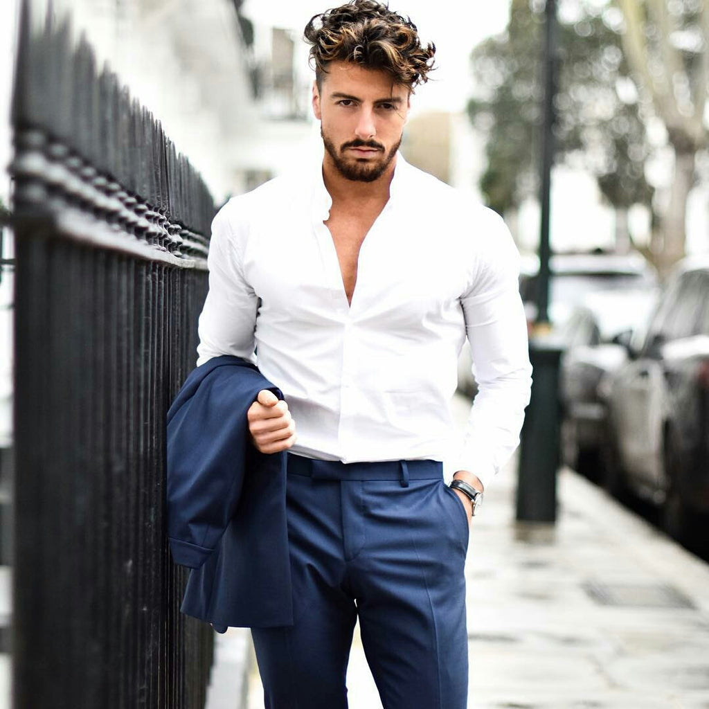 Navy & White Outfit Inspiration For Men