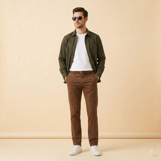Brown Chinos Outfits for Men: Brown Pants Combinations