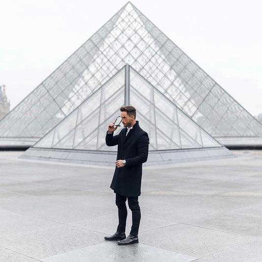 how to wear black overcoat for men 