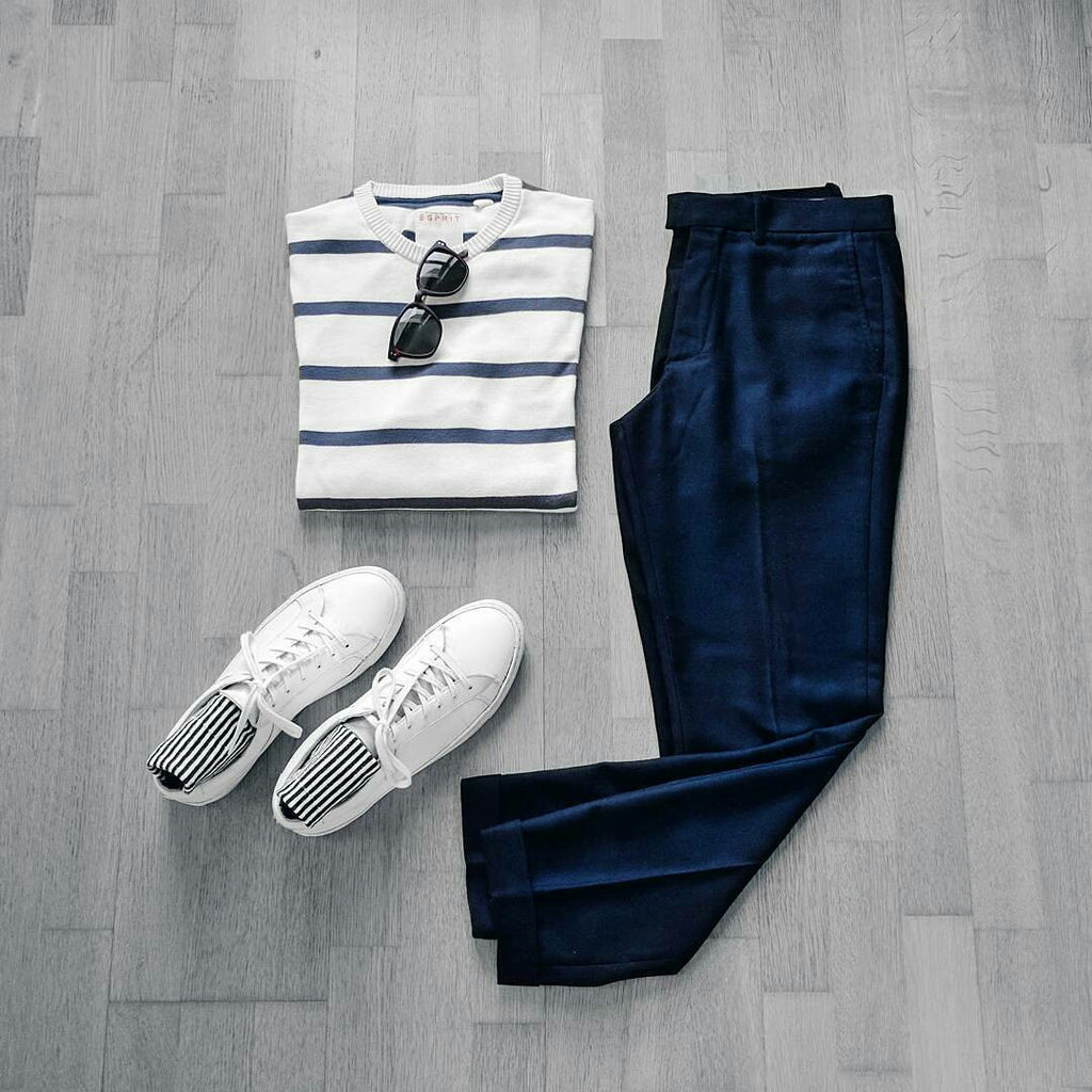 how to wear stripe t shirt for men 