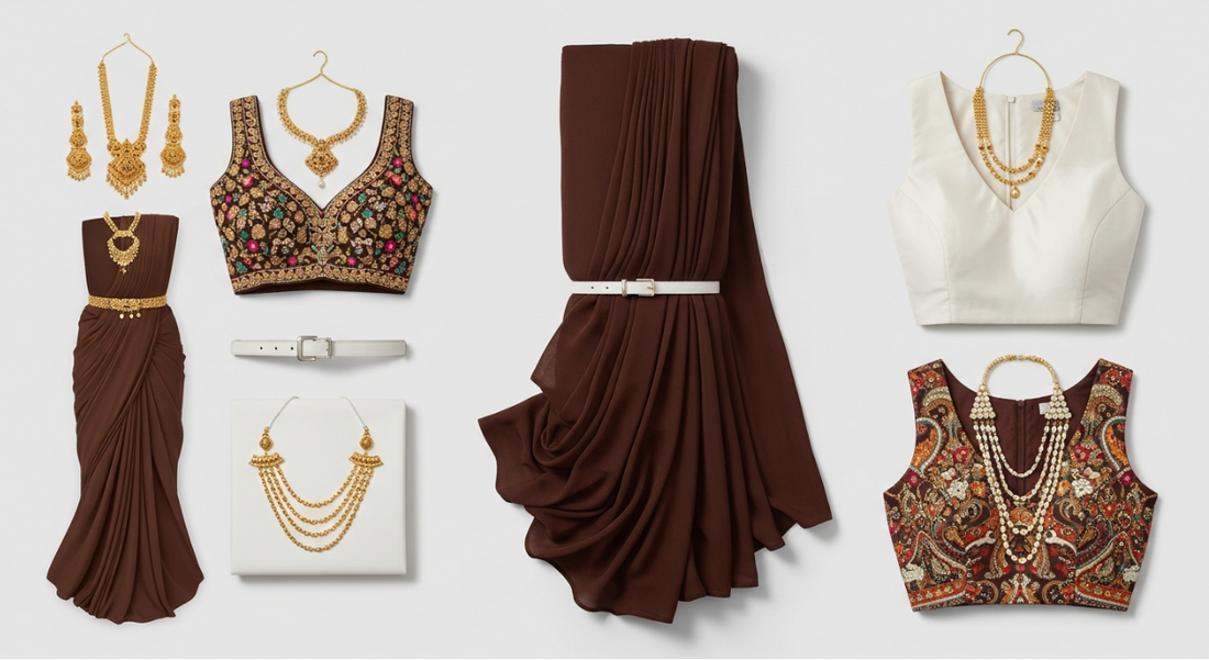 Style a Brown Saree