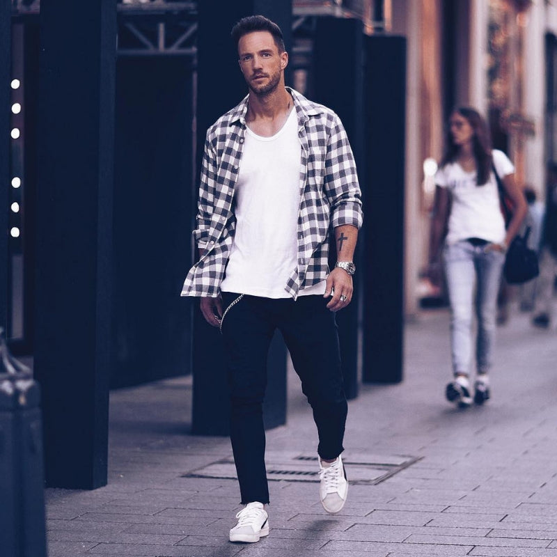 5 Coolest Check Shirt Outfits For Men #check #shirt #outfits #mensfashion #streetstyle