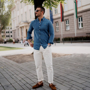 Chinos + Casual Shirt Outfits For Men