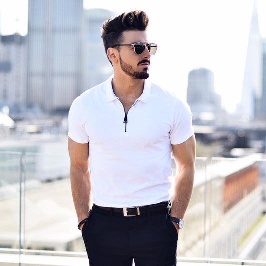 White Polo Shirt Outfit Ideas For Men