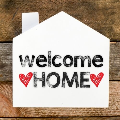 welcome home sticker