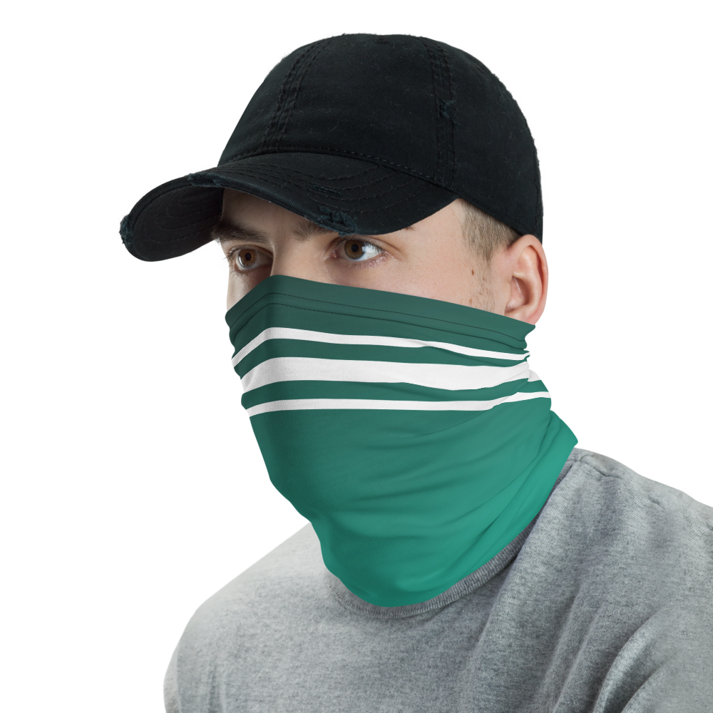Stylish Face Mask + Headband In Forest Green