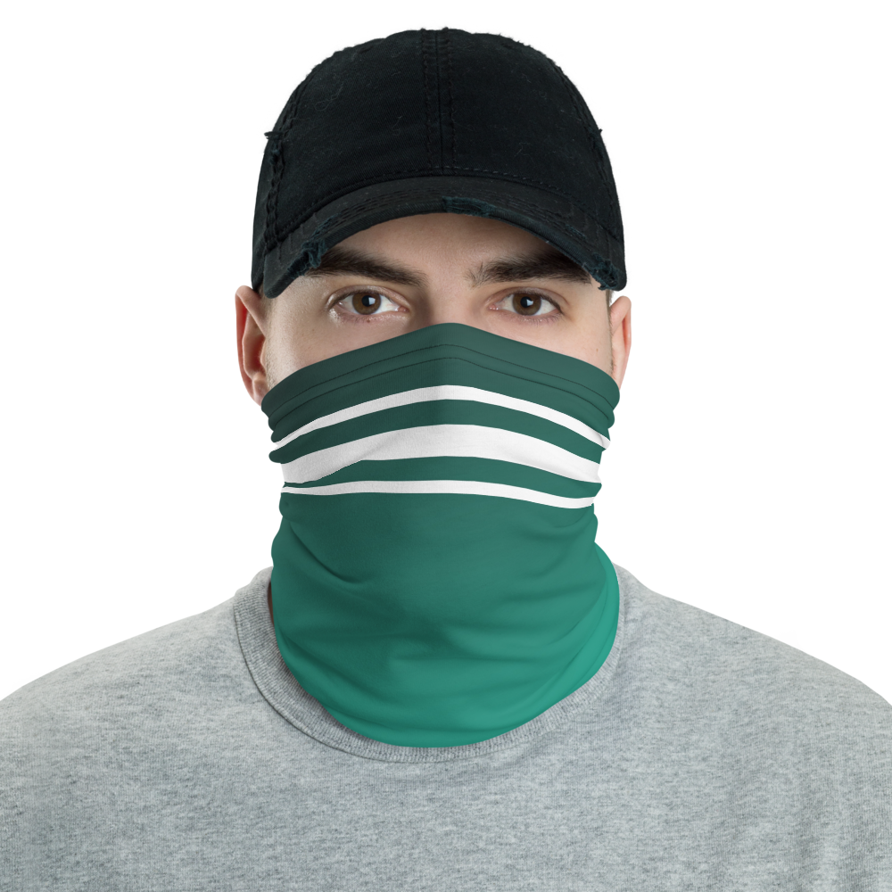Stylish Face Mask + Headband In Forest Green